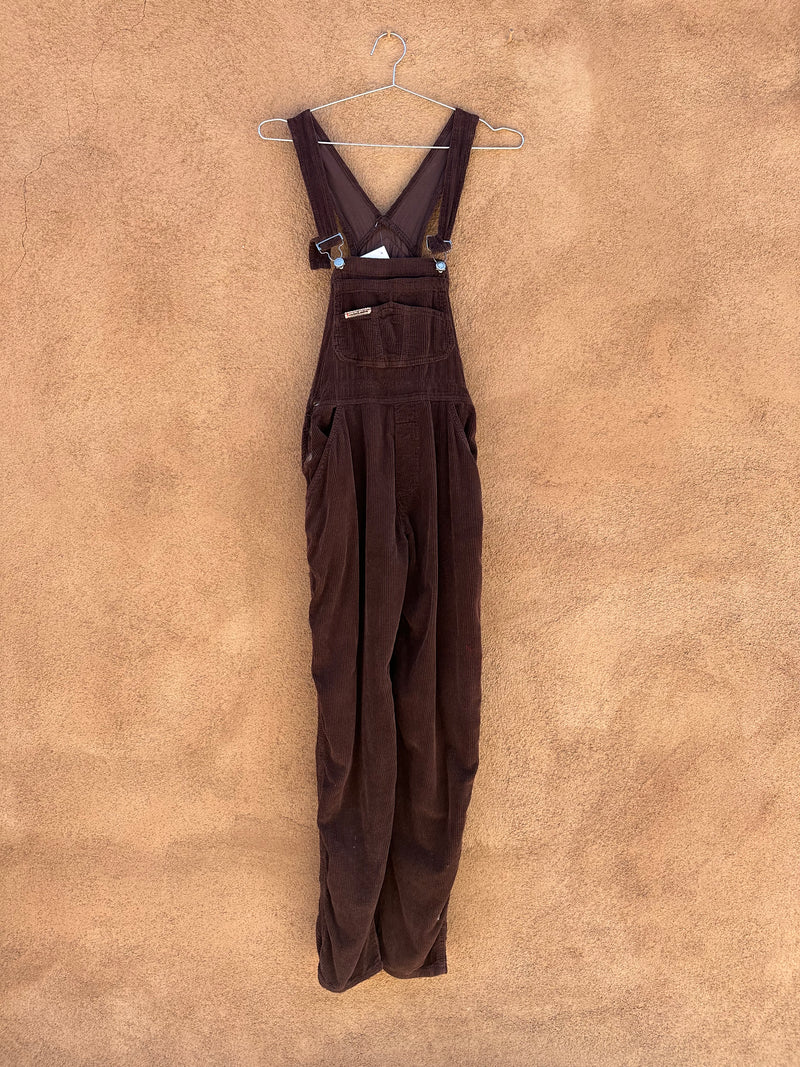 90's Brown Corduroy Overalls by London London