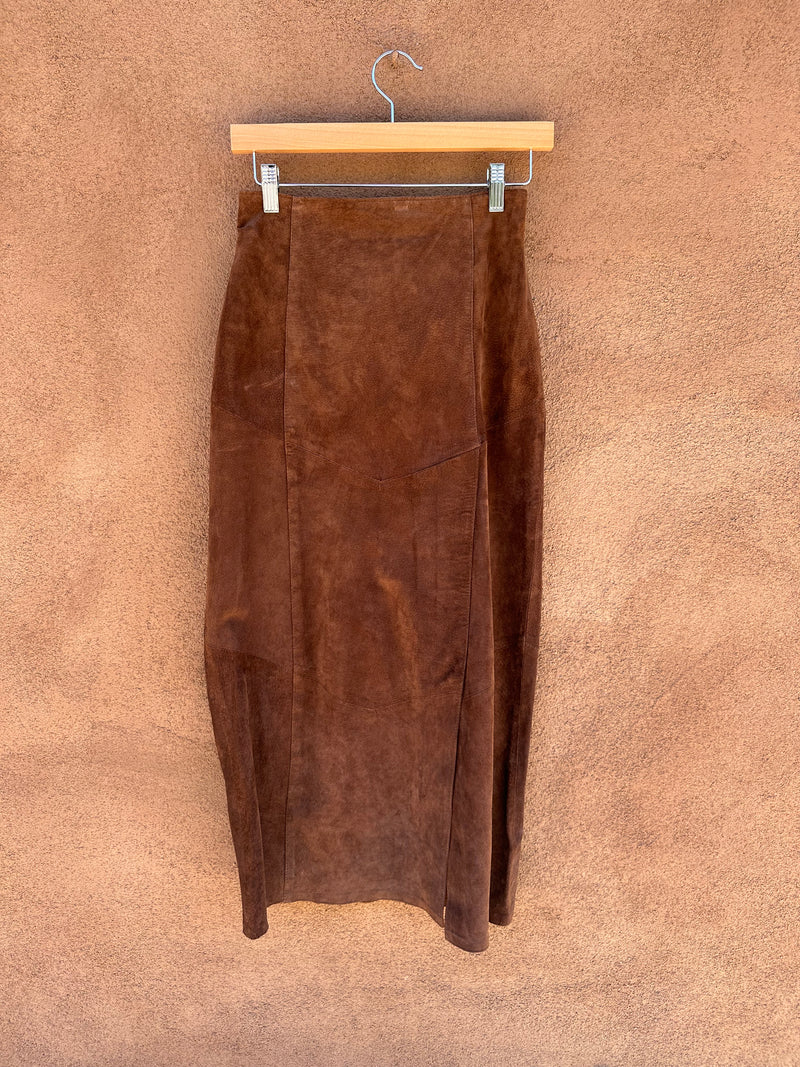 Hugo Buscati Brown Suede Skirt - 6