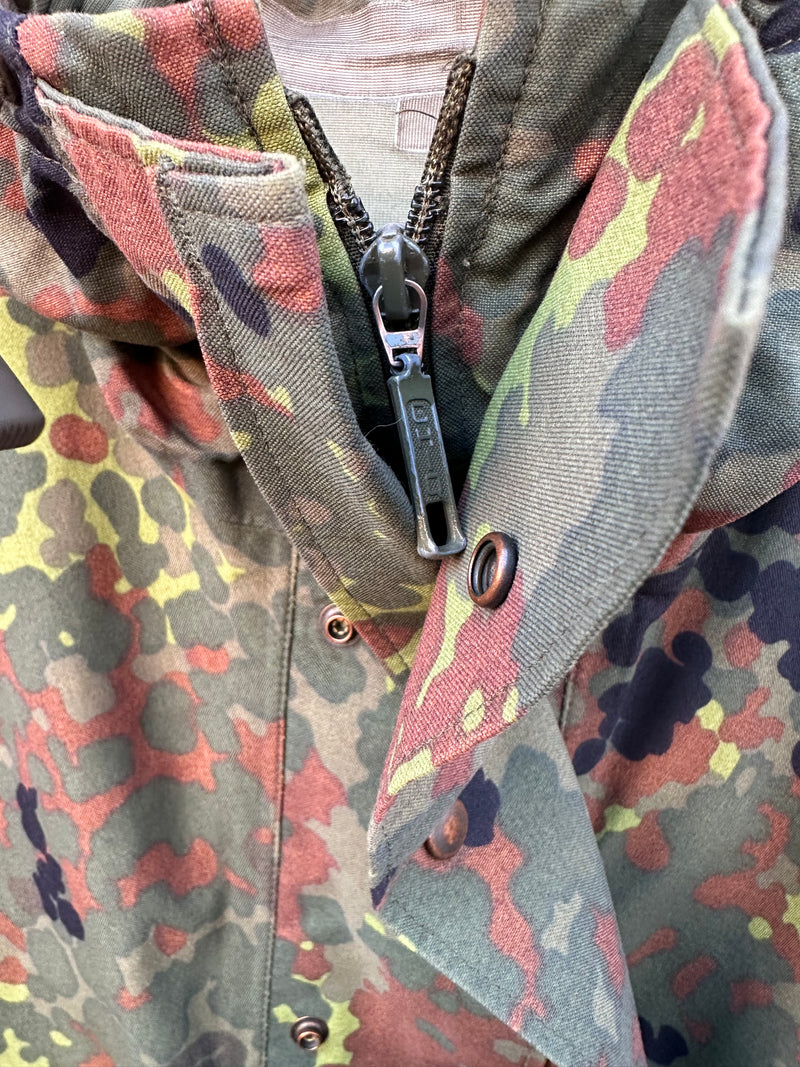 1992 German Flecktarn Rain Jacket with Hood