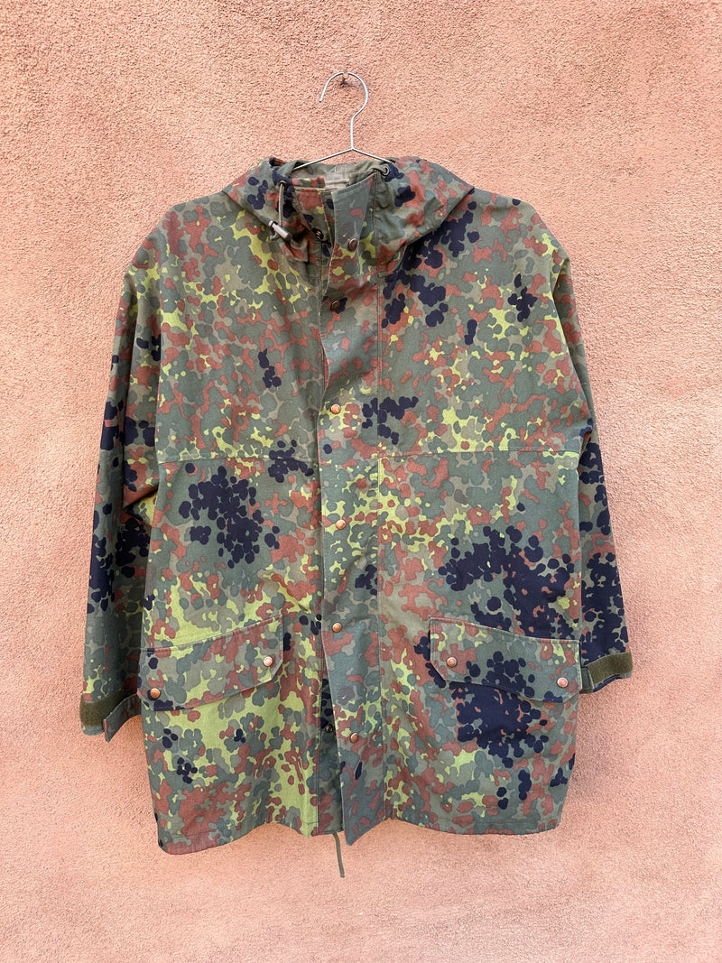 1992 German Flecktarn Rain Jacket with Hood