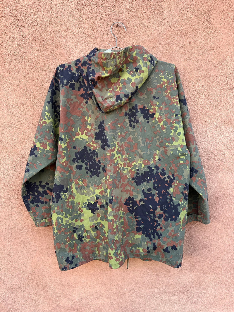 1992 German Flecktarn Rain Jacket with Hood