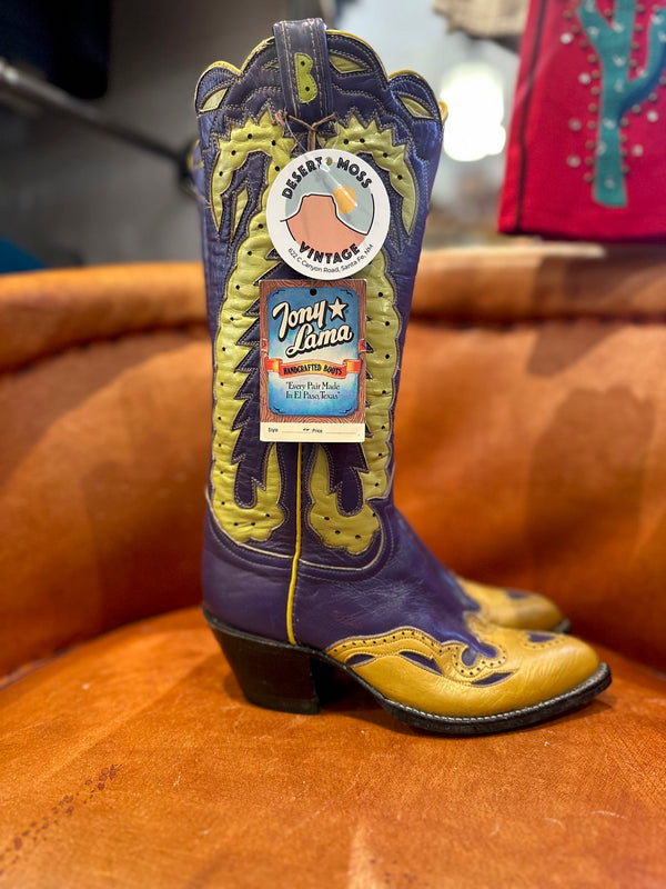 1970's Judi Buie for Tony Lama Cowgirl Boots, 6 - as is