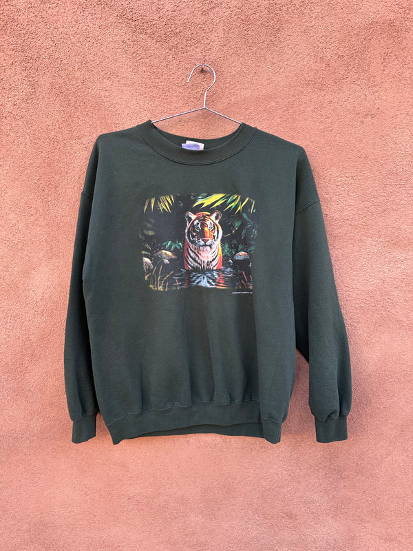 Green Bengal Tiger Sweatshirt - Large