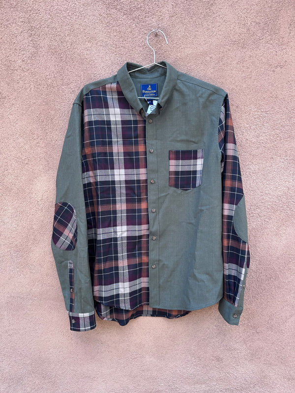 Green with Brown Plaid Pendleton x Opening Ceremony Shirt