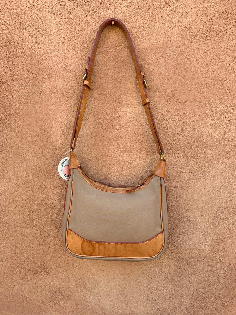 Canvas & Leather Dooney & Bourke Saddle Bag - as is
