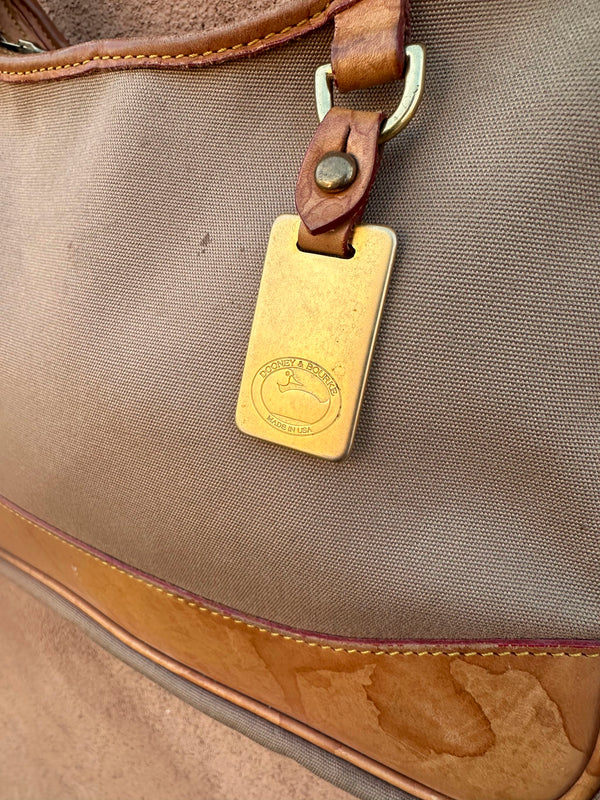 Canvas & Leather Dooney & Bourke Saddle Bag - as is