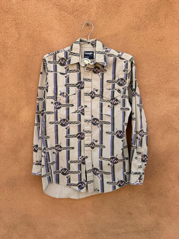 New Wave Cowboy Cotton Wrangler Shirt, Axes/Hatchets