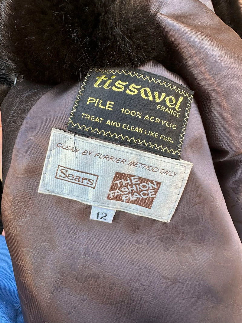 1970's Tissavel Faux Fur Jacket