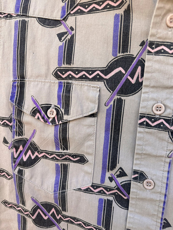 New Wave Cowboy Cotton Wrangler Shirt, Axes/Hatchets