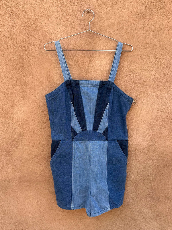 Sunrise Denim Romper with Side Zipper