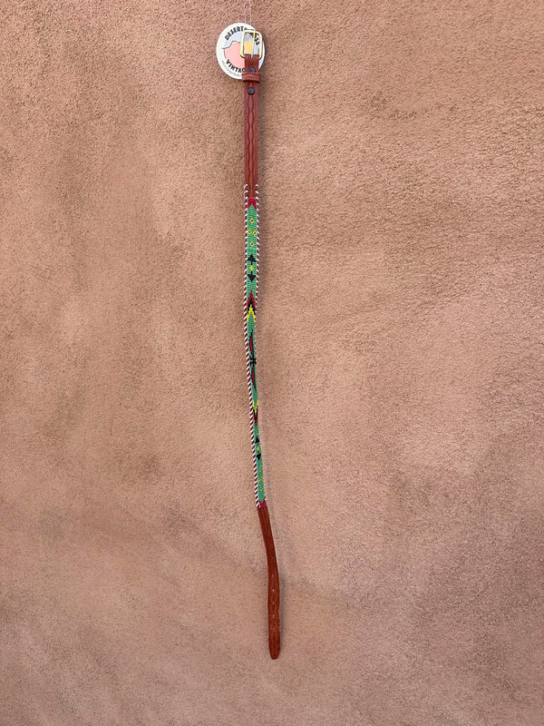 Beaded Leather Thunderbird Belt