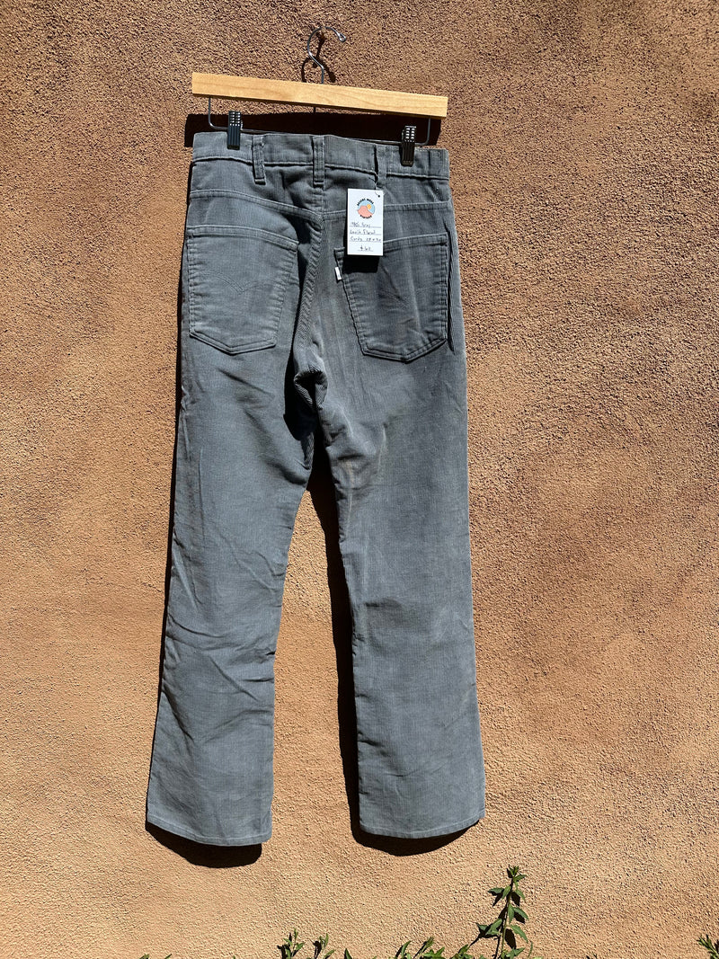 1980's Gray Levi's Flared Cords 28 x 30