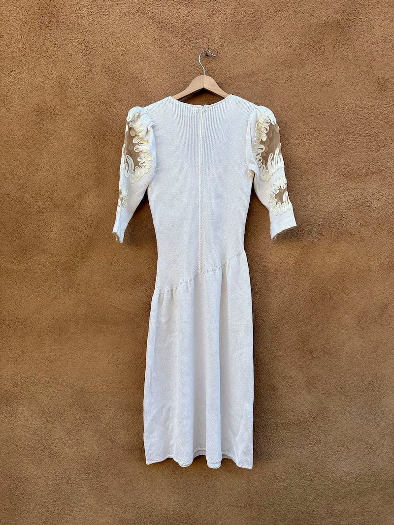 Pat Sandler for Wellmore Cream Sweater Dress, USA