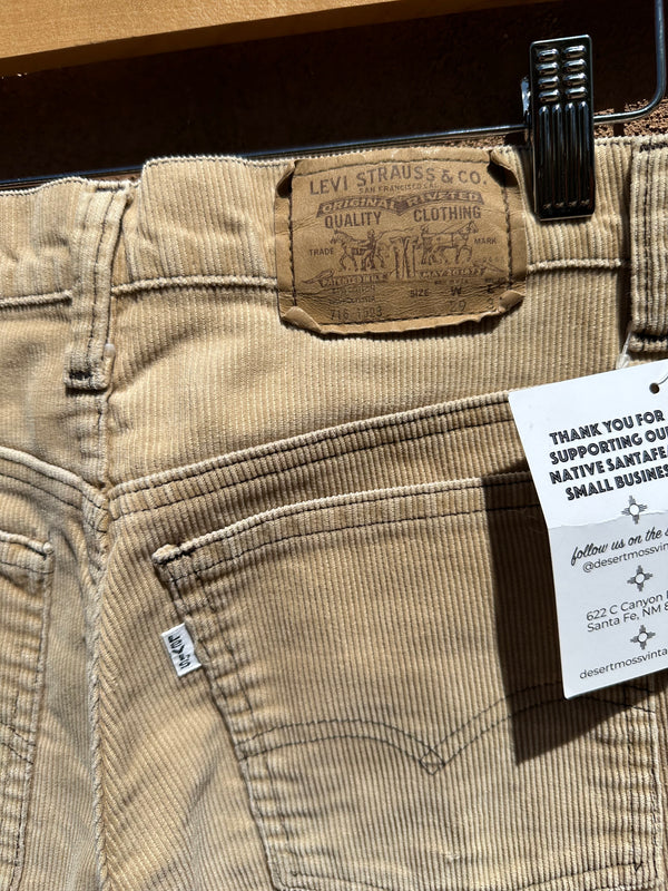 Tan 1970's Levi's Corduroy Slacks 29 x 31