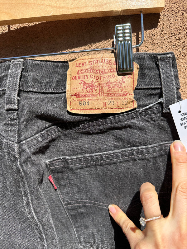 American Made Black Levi's 501's 29 x 32