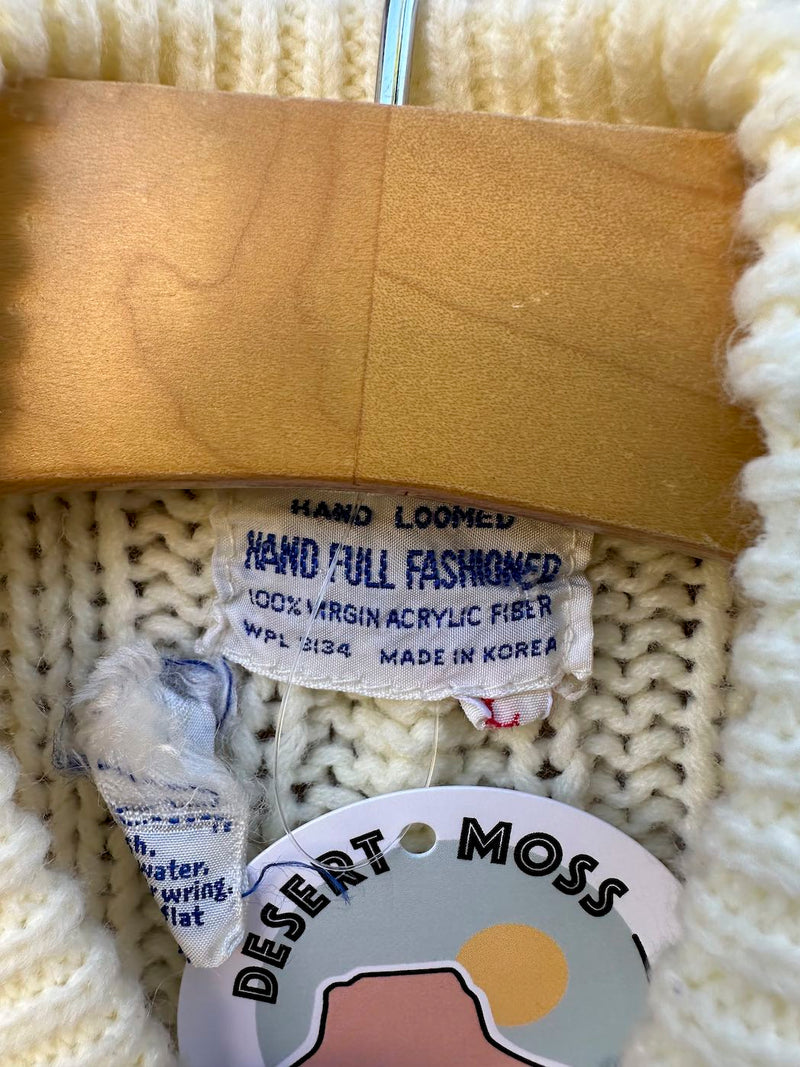 1960's Hand Loomed Acrylic Cheerleader "A" Sweater