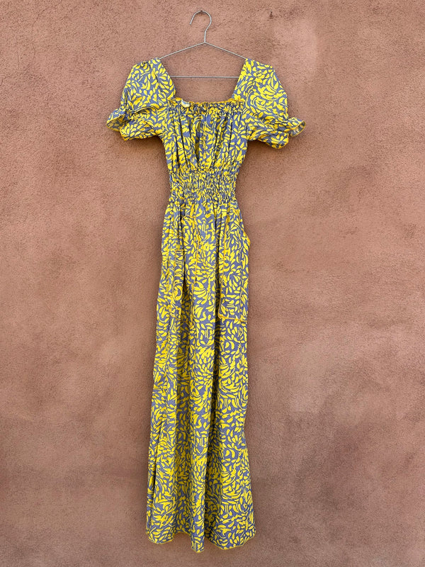 Yellow and Blue Summer Dress