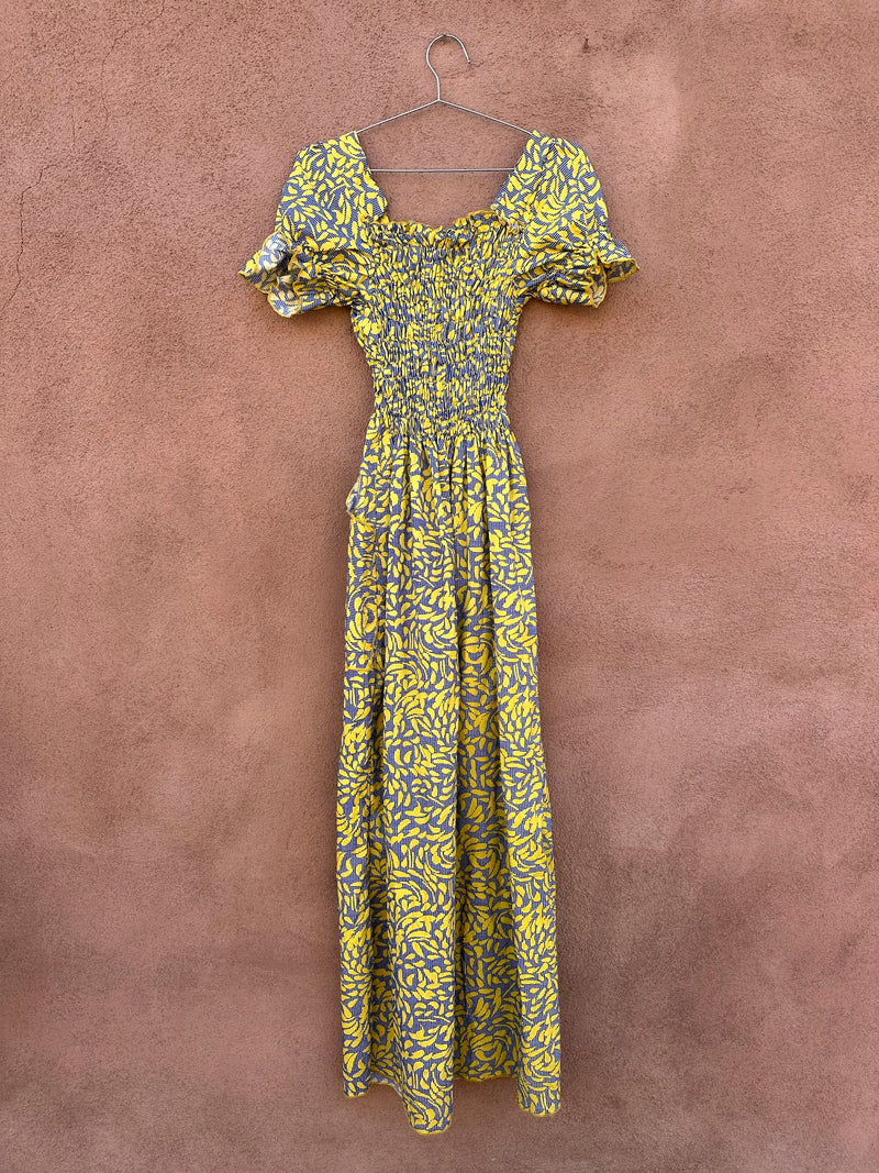 Yellow and Blue Summer Dress