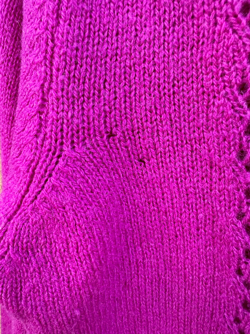 1970's Magenta 100% Wool Pendleton Sweater, small - as is