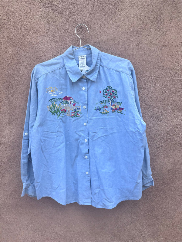 Embroidered Farmhouse Blouse