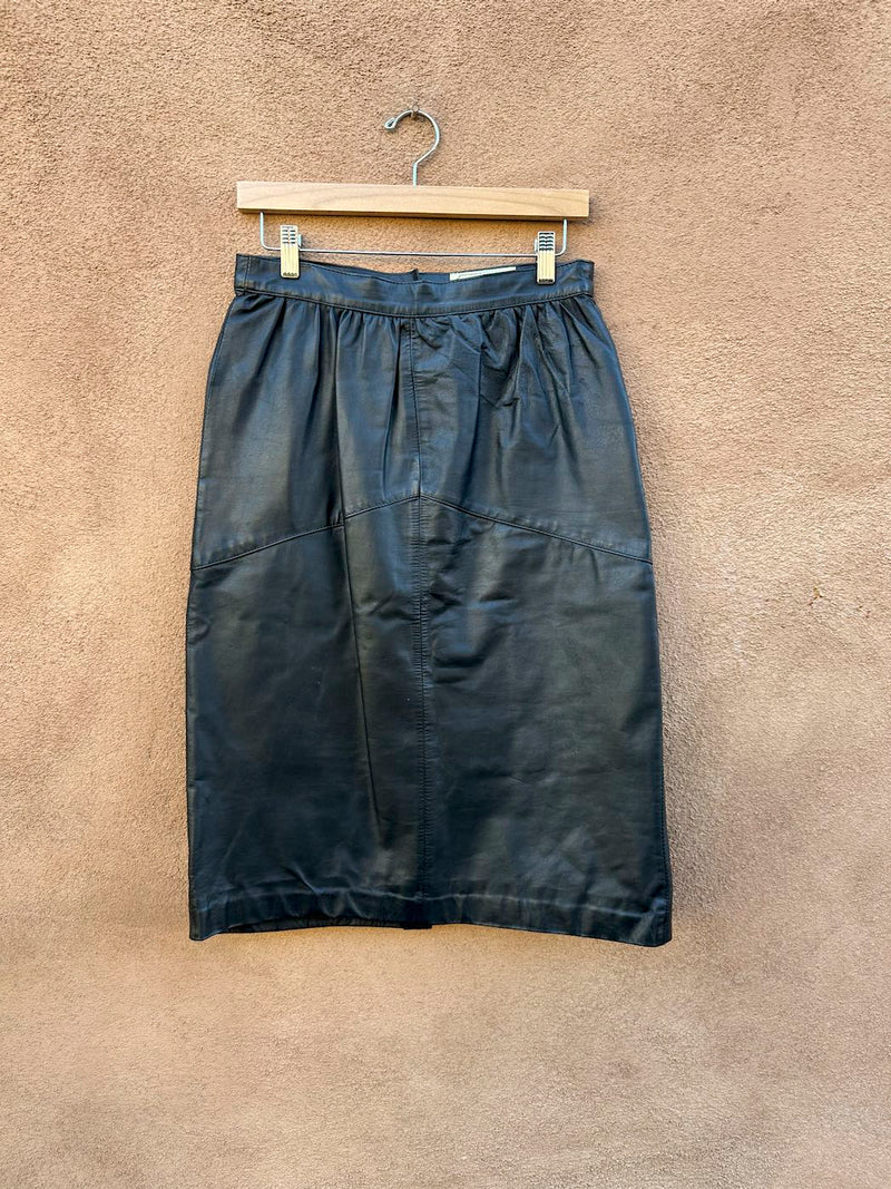 La Vogue Black Leather Skirt, 12