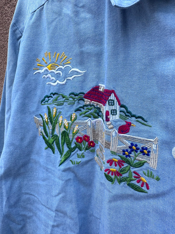 Embroidered Farmhouse Blouse