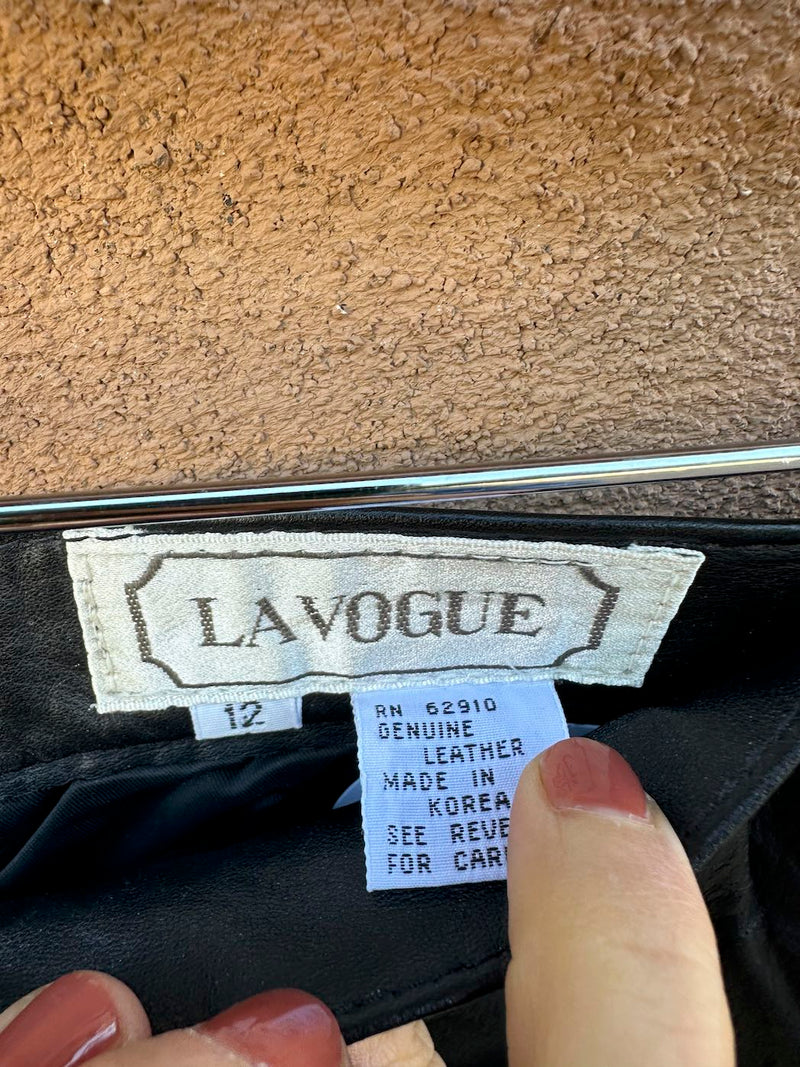La Vogue Black Leather Skirt, 12