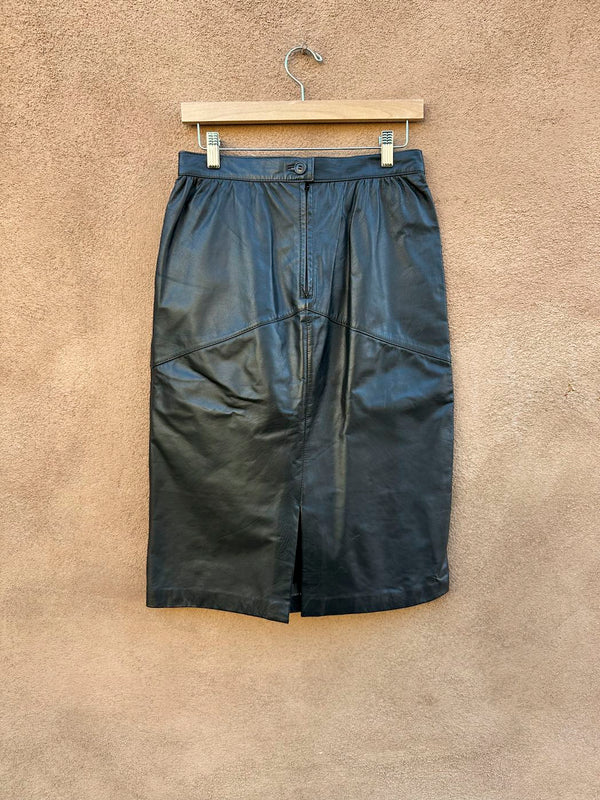 La Vogue Black Leather Skirt, 12