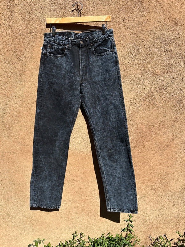 Black Acid Wash Levi's, Made in the USA, Waist: 30 (501)