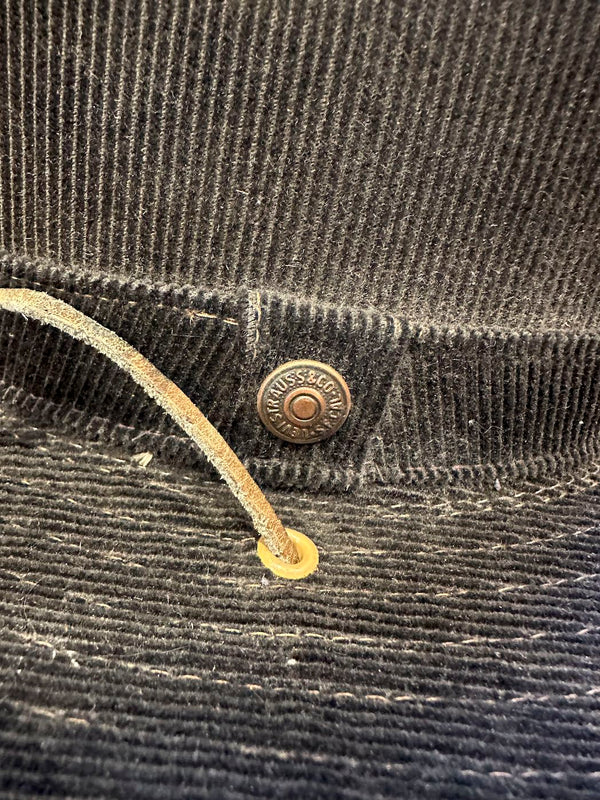 1970's Levi's Black Corduroy Cowboy Hat, s/m