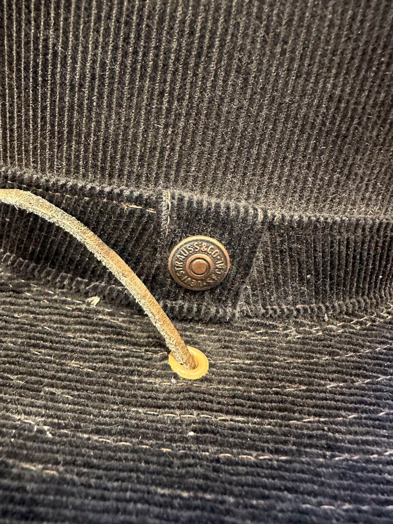 1970's Levi's Black Corduroy Cowboy Hat, s/m