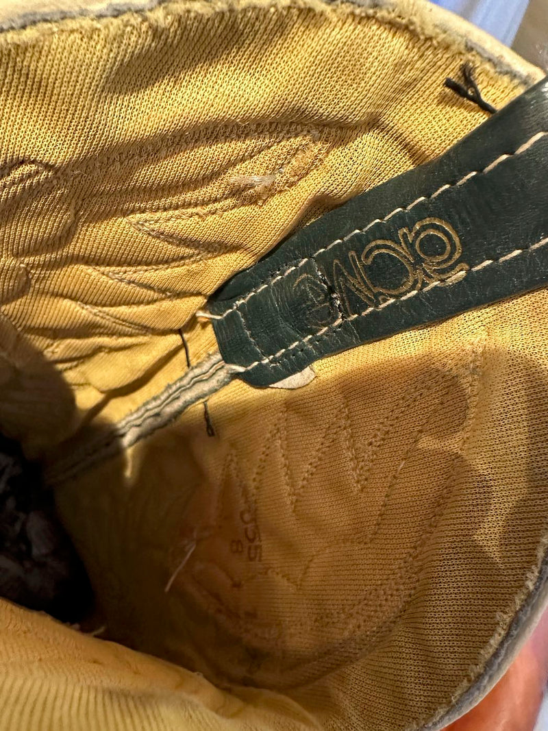 1970's ACME Teal Boots with Feather Inlay 6.5C