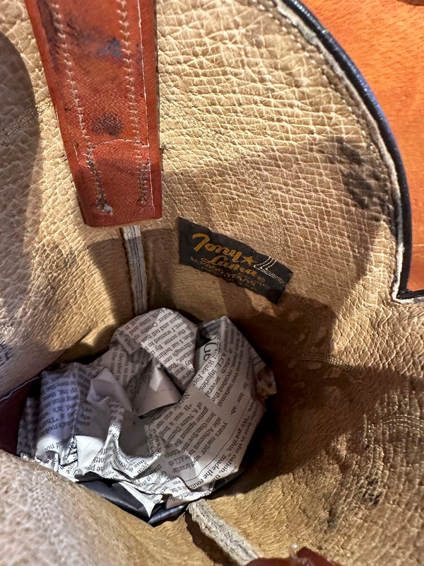 Black Tony Lama Cowboy Boots, 8EEE