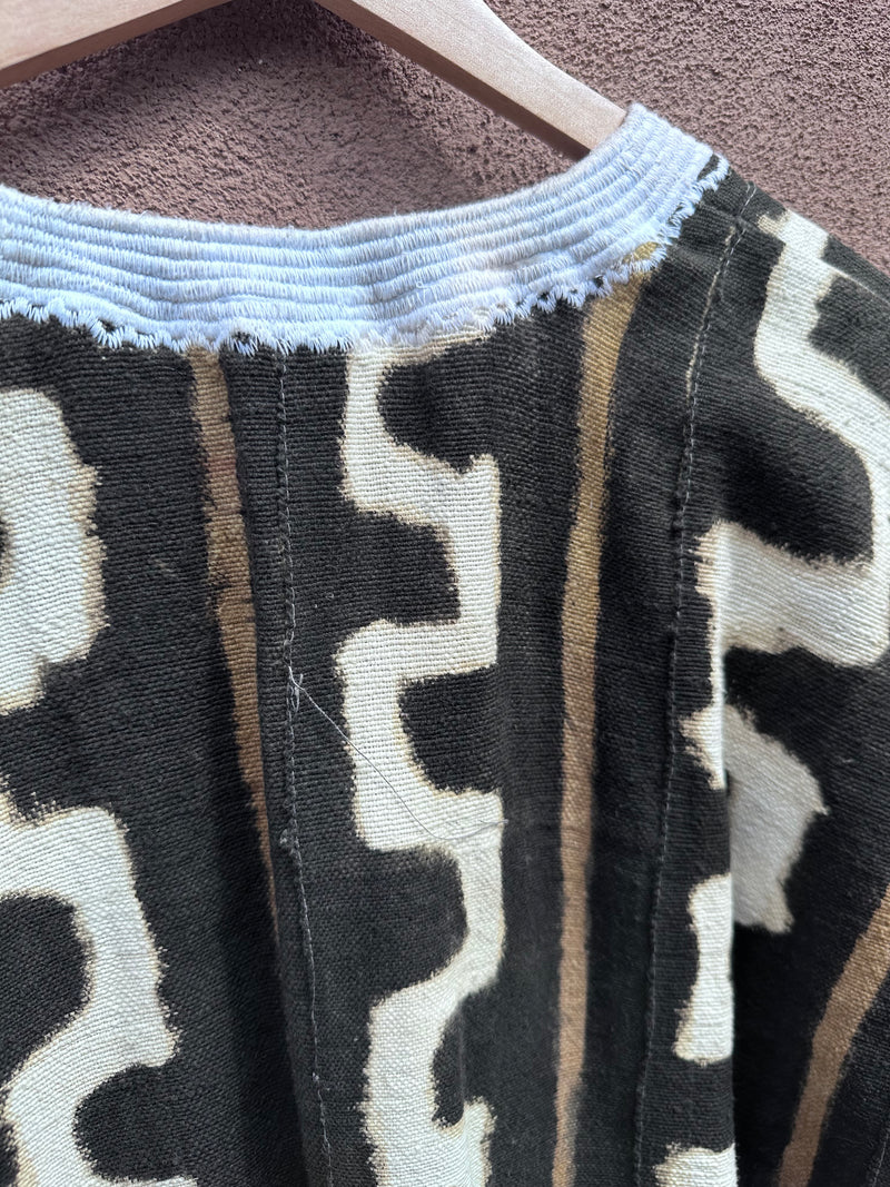 African Mud Cloth Dashiki with Pockets & Embroidery