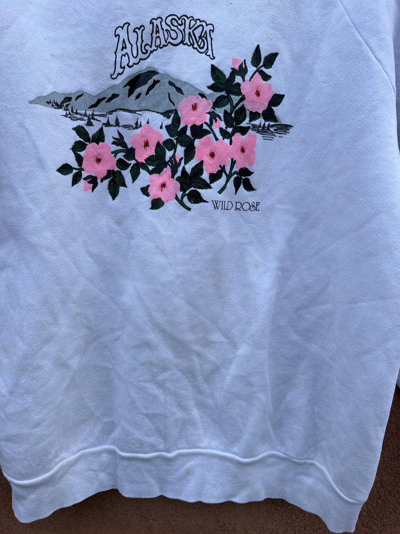 Alaska Wild Rose Sweatshirt - as is