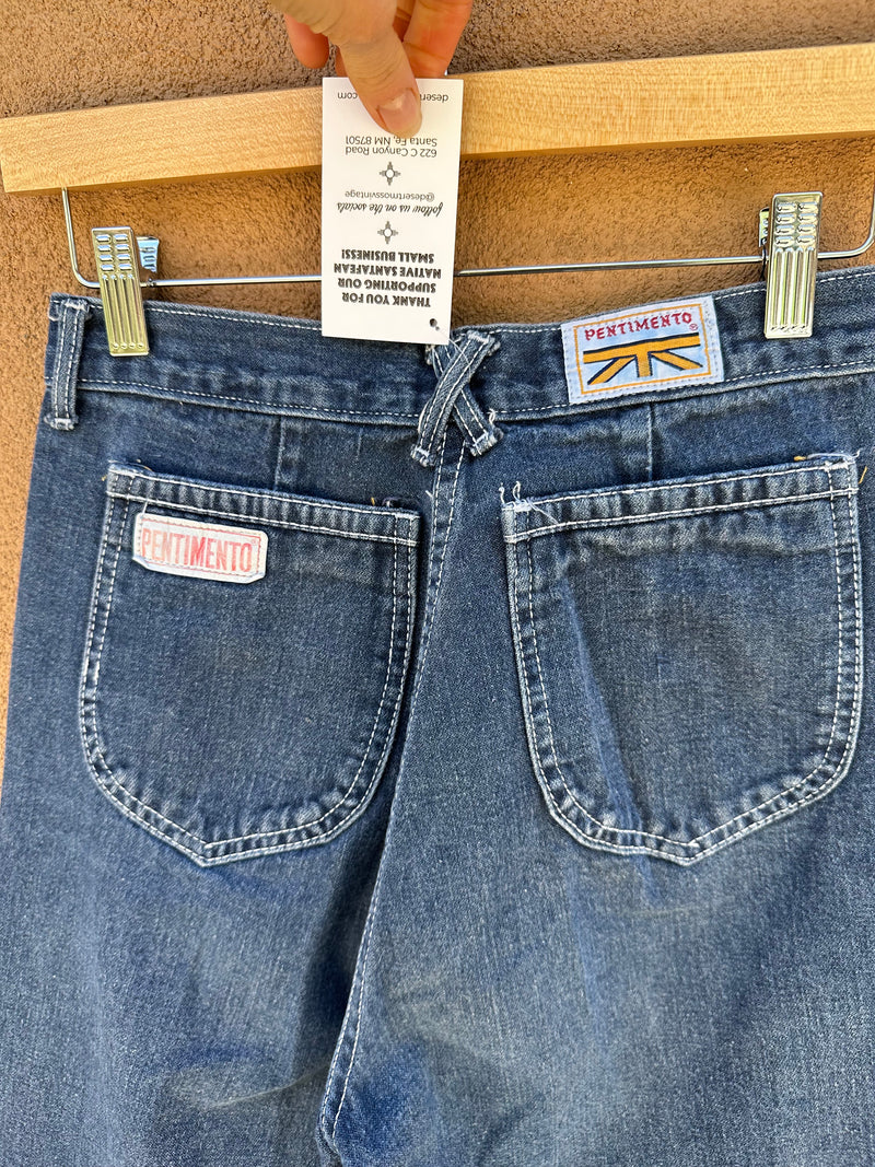 70's Pentimento Wide Leg Bell Bottom Jeans, 9 26-27