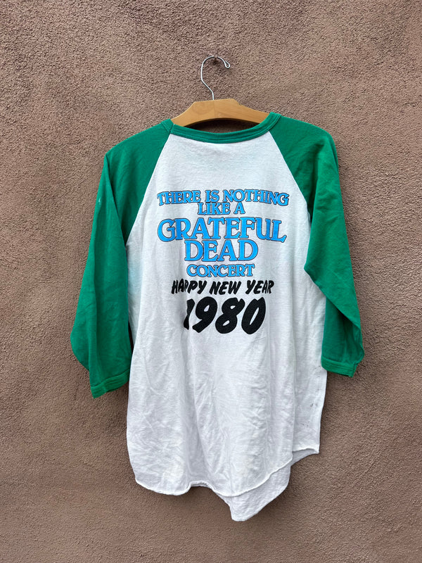 1980 Original Grateful Dead NYC on NYE 3/4 Sleeve Tee