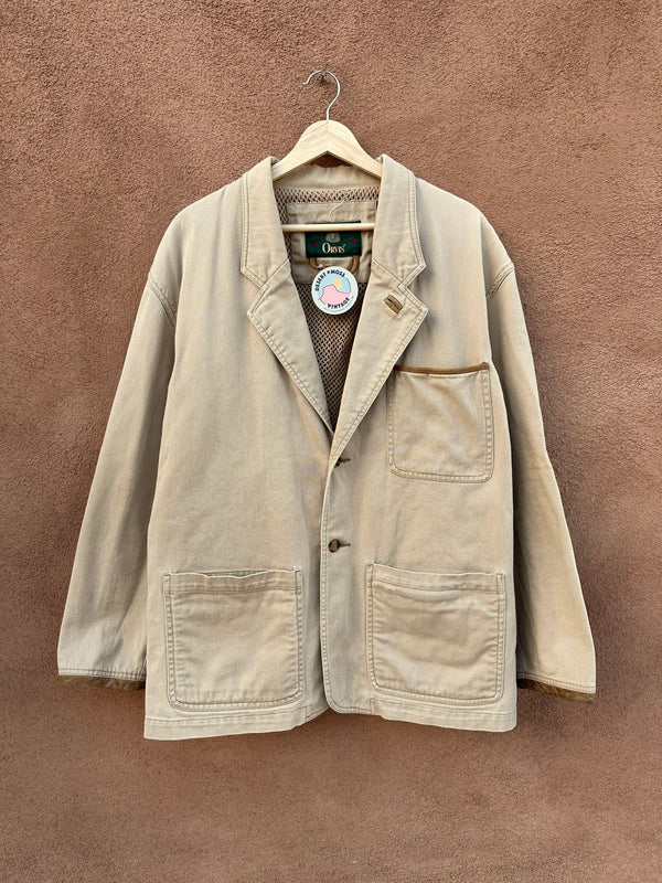 Orvis Hunting Blazer with Leather Trim/Elbow Patches