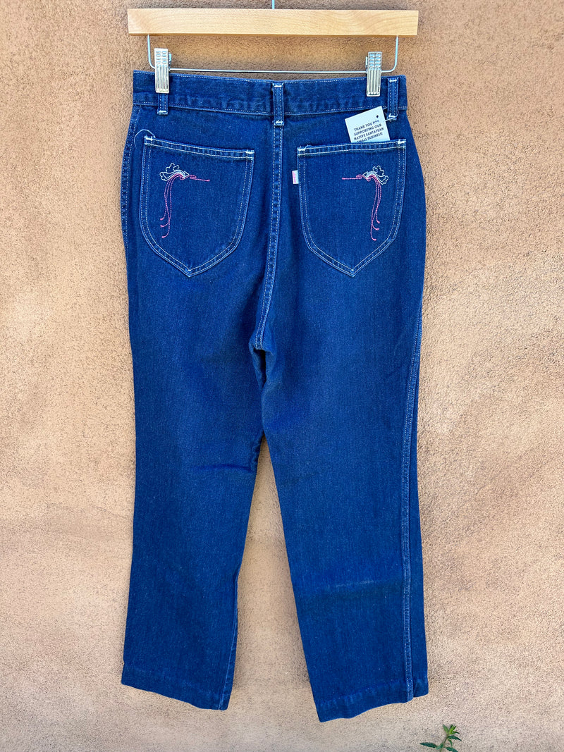 1970's Levi's with Pink Embroidery, Size: 13