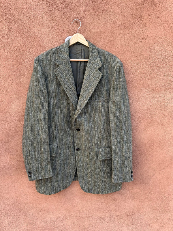 Harris Wool Green Tweed Blazer - 44R - as is (button)