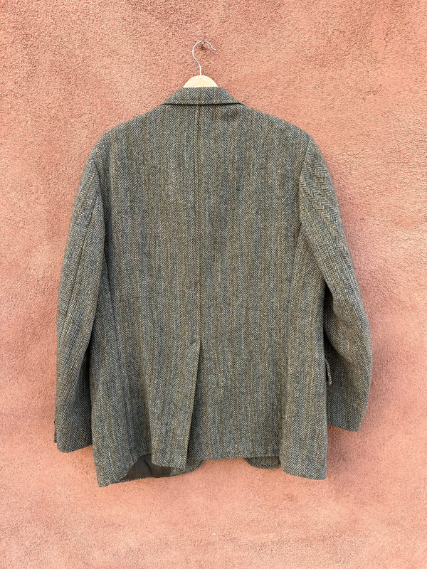 Harris Wool Green Tweed Blazer - 44R - as is (button)