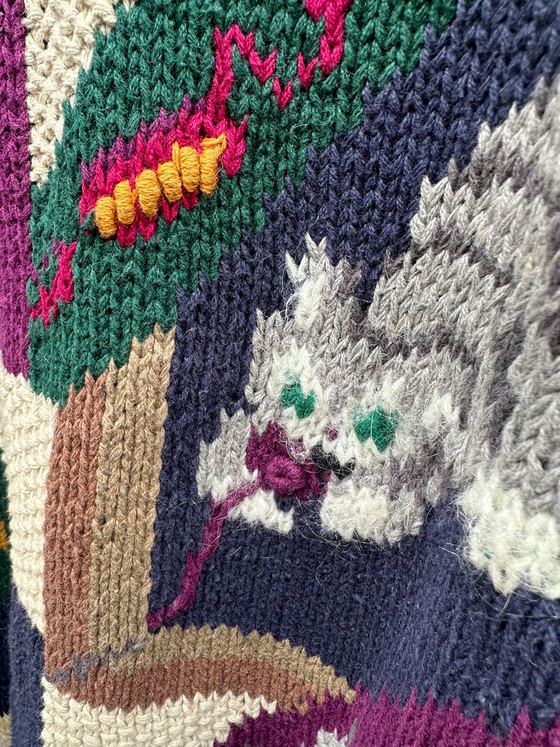 Puppies and a Kitten Hand Knit Sweater, Signature by Northern Isles - as is