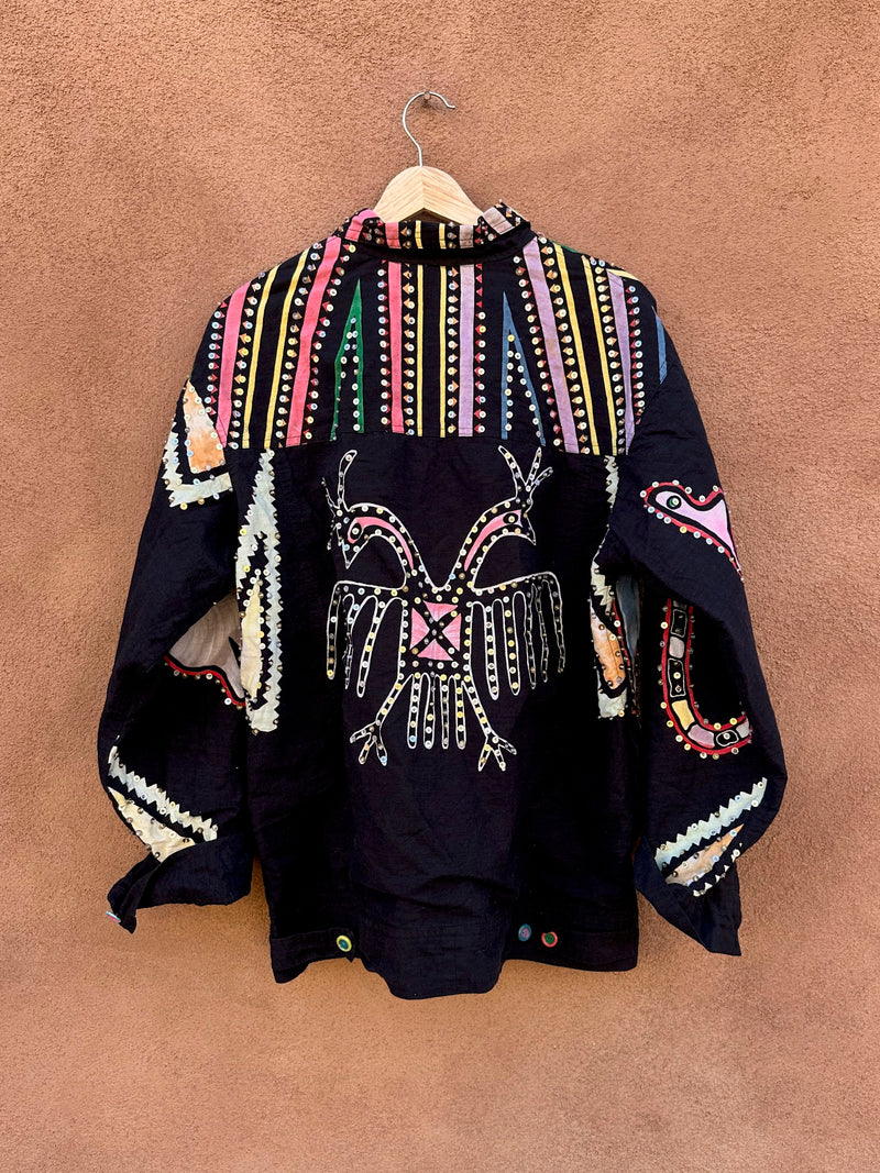 Sequined Deer & Eagle Jacket