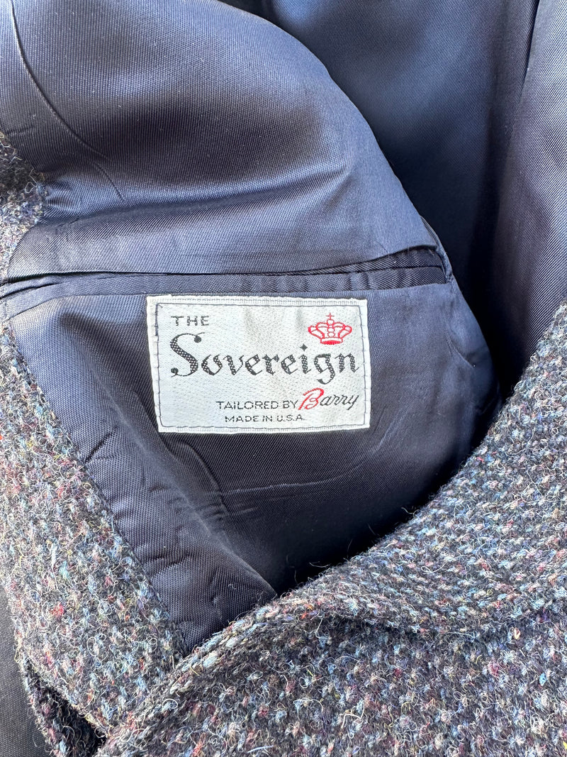 Harris Wool Blue Tweed Blazer - 40L