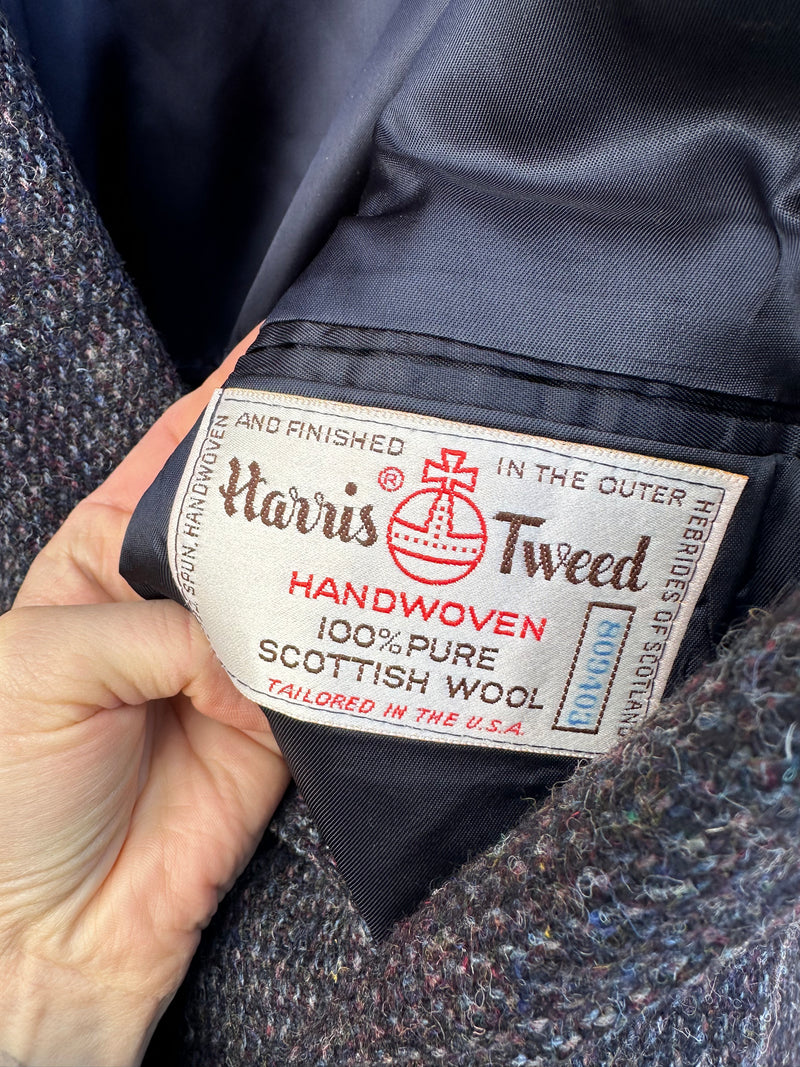 Harris Wool Blue Tweed Blazer - 40L