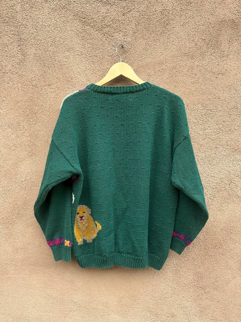 Puppies and a Kitten Hand Knit Sweater, Signature by Northern Isles - as is