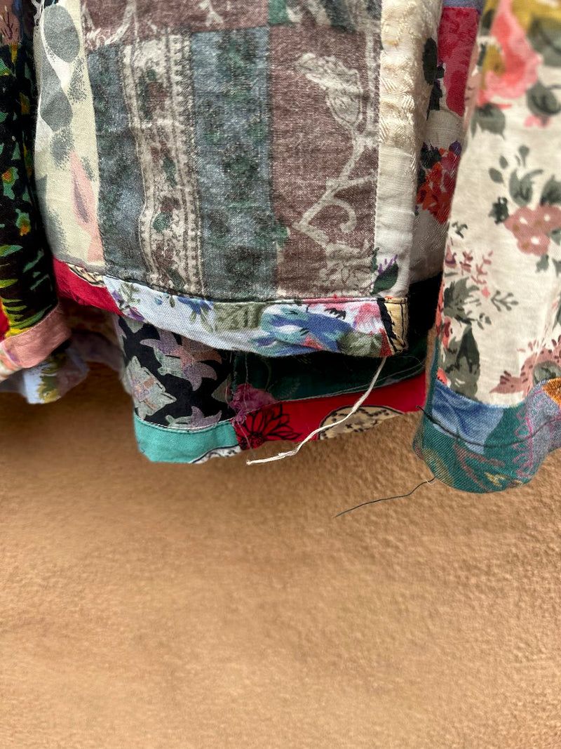 90's Patchwork Sage Cotton Dress