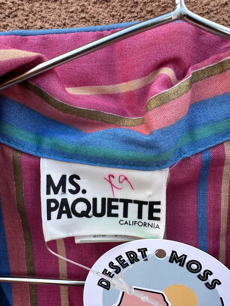 1960's Ms.Paquette Striped Blouse