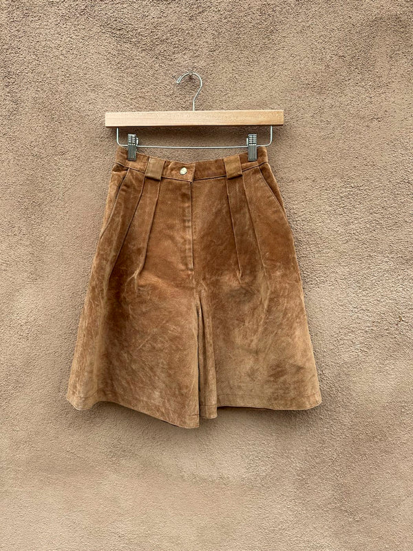 Winlit Brown Suede Shorts - 8