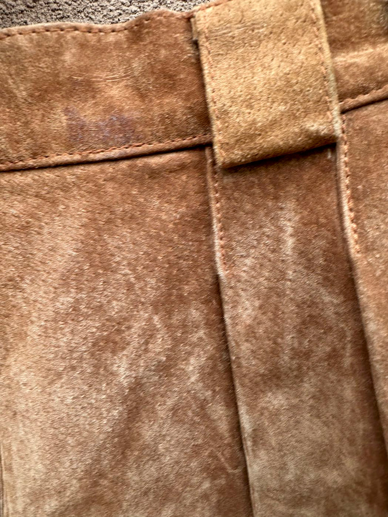 Winlit Brown Suede Shorts - 8